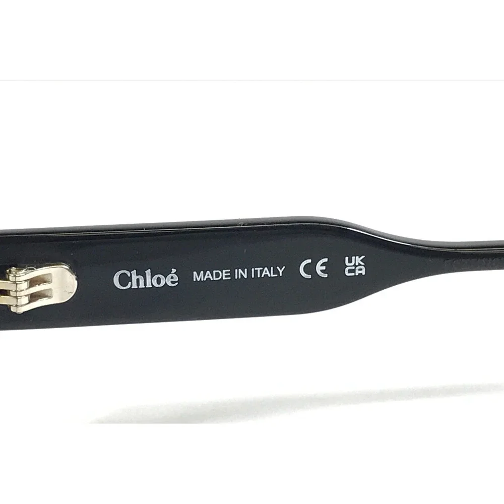 Chloe Sunglasses CH0196S 001 Shiny Black Oversized Purple Photochromic 53-16-140